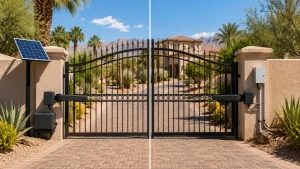 solar vs. electric gate opener